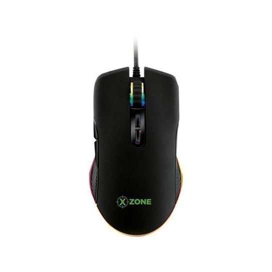 Mouse Gamer RGB XZONE Óptico 16400DPI - 7 Botões GMF-02 - Preto