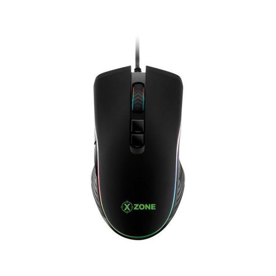 Mouse Gamer RGB XZONE Óptico 4800DPI - 7 Botões GMF-01 - Preto