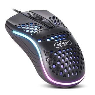 Mouse Óptico Com Fio USB Led RGB 1000dpi KP-MU010 Preto Knup