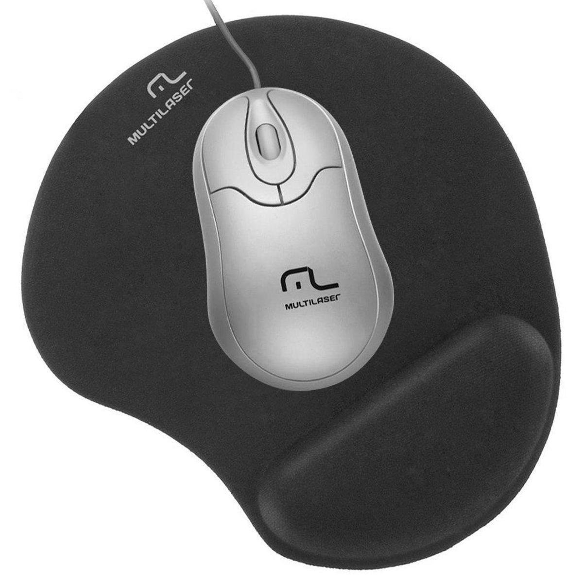 Mouse Pad Multilaser Apoio de Pulso em Gel Grande AC024 Preto Netshoes