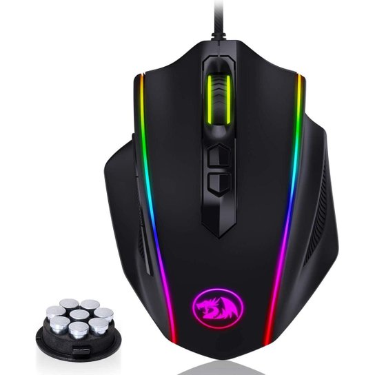 Mouse RGB para jogos M720 Vampiro 10.000 DPI Redragon - Preto