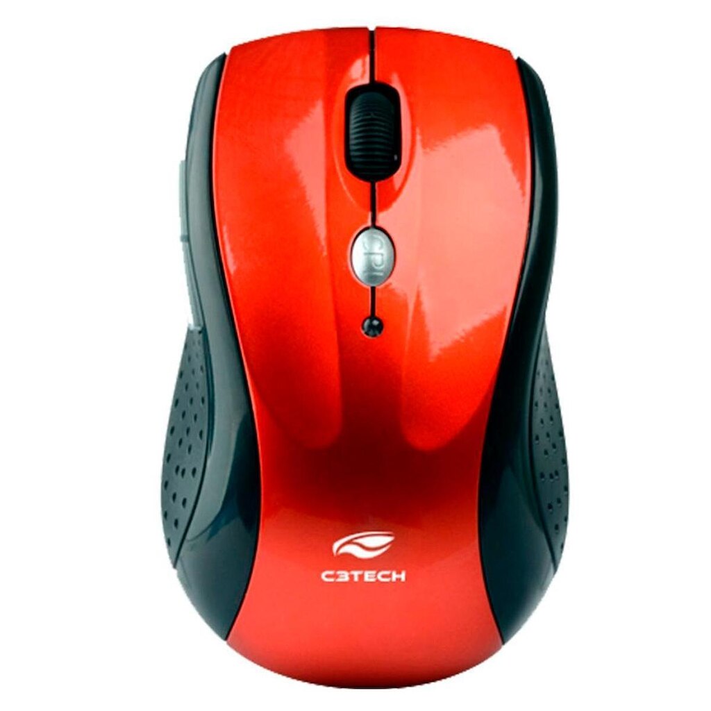Mouse sem Fio C3 Tech M-W012 RD V2 - Receptor Nano USB - 2.4GHz - 1600dpi - vermelho