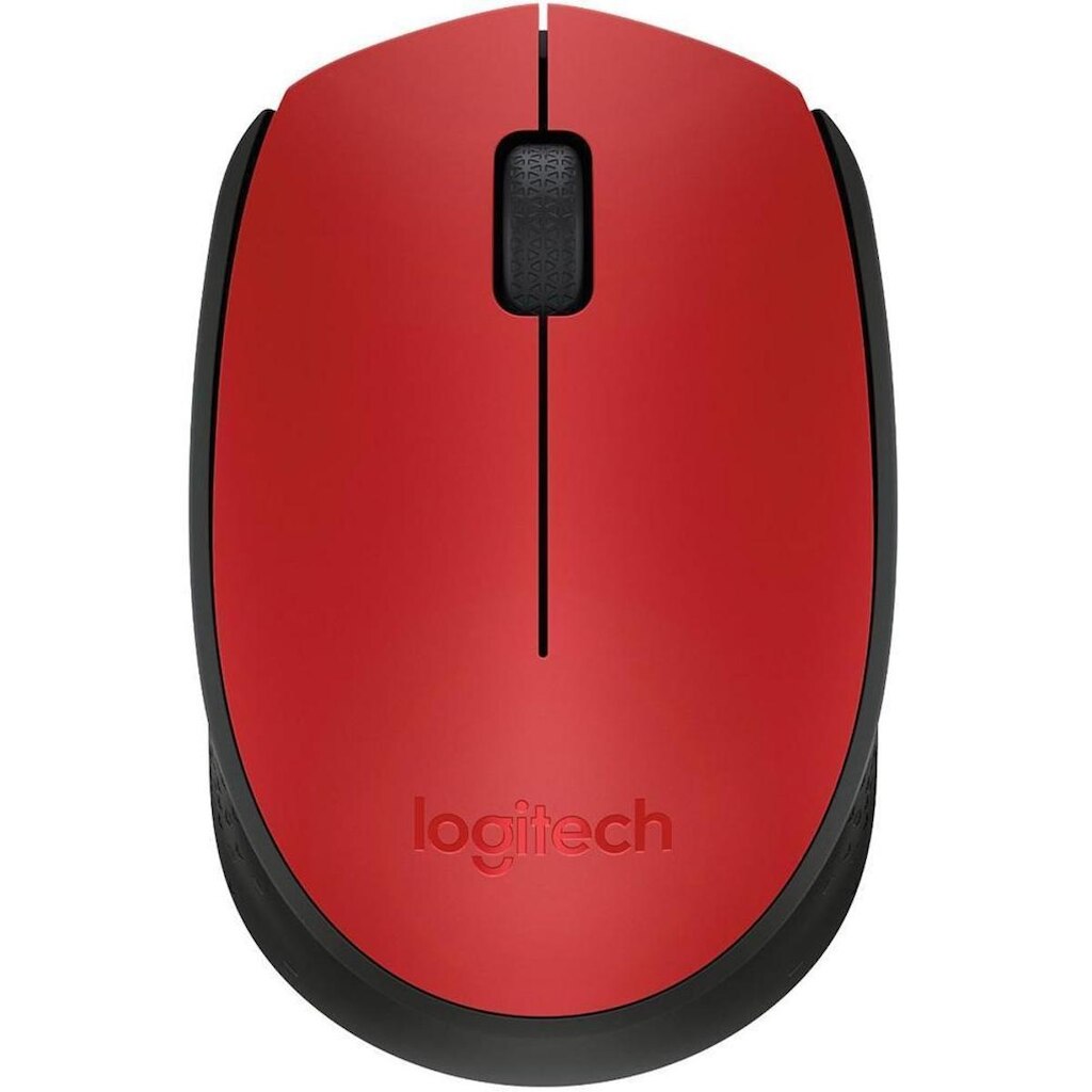Mouse sem Fio Logitech M170 - 2.4GHz - 1000dpi - Vermelho - 910-00463