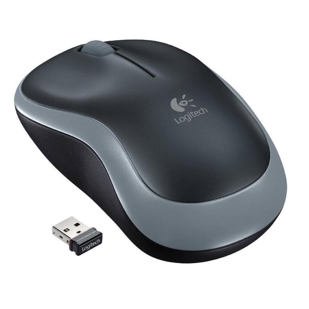 Mouse sem Fio Logitech Wireless M185 - 2.4GHz - Cinza - 910-002225