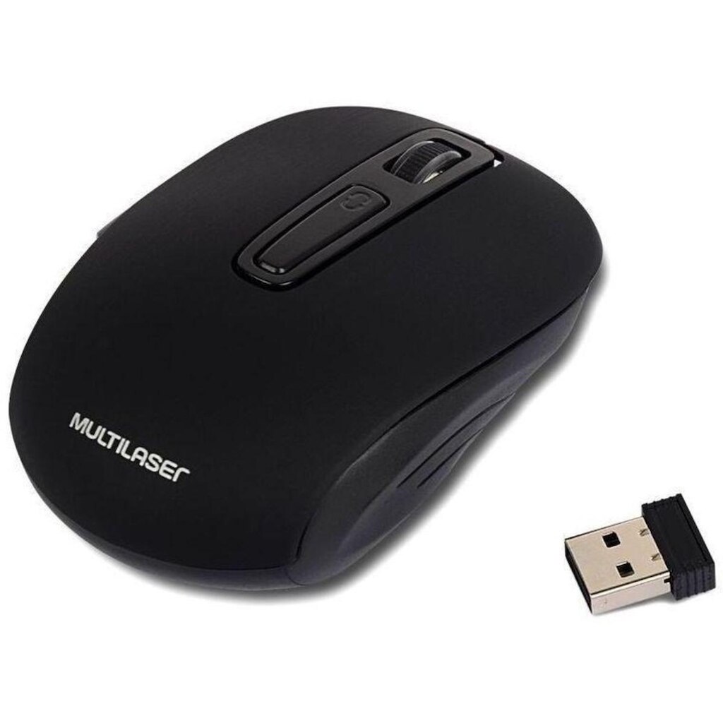 Mouse Sem Fio Multilaser Recarregavel 2.4 Ghz Usb