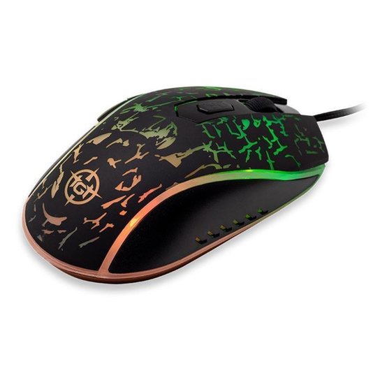 Mouse TGT Gamer Karambit Rainbow RGB 6 Botoes TGT-KAR-01 - Preto