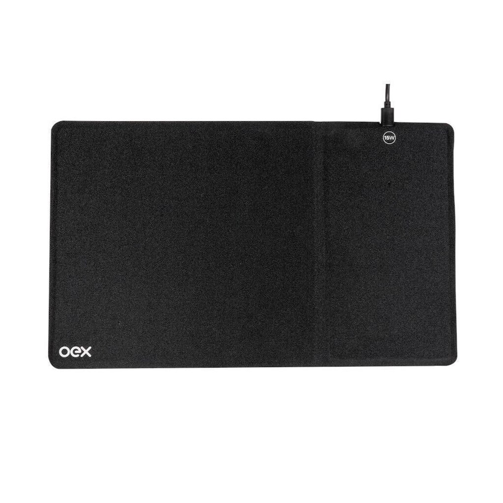 Mousepad C/ Carregador Wireless 15W OEX CW104 Preto