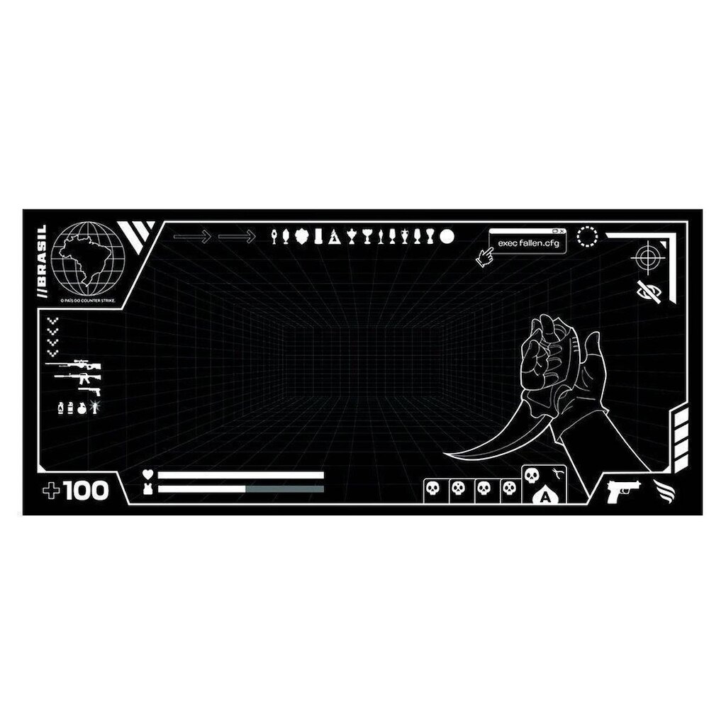 Mousepad Gamer Fallen Fallen.cfg, Estendido, Speed++, 900x400mm - MP03501