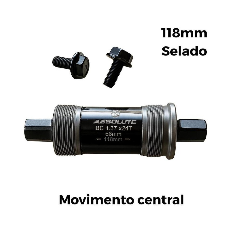 Movimento Central Absolute 118mm Rolamento Selado S/ Caixa