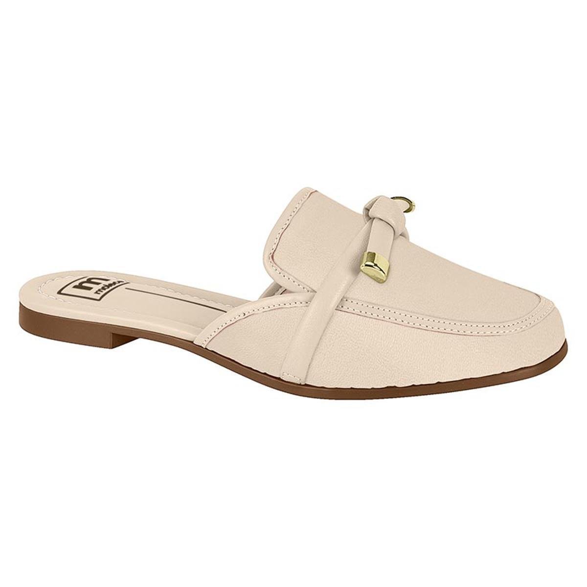 Mule Feminino Casual Bico Redondo Com Nózinho Moleca