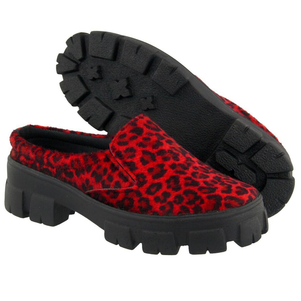 Mule Slip On Feminino Tratorado Onça