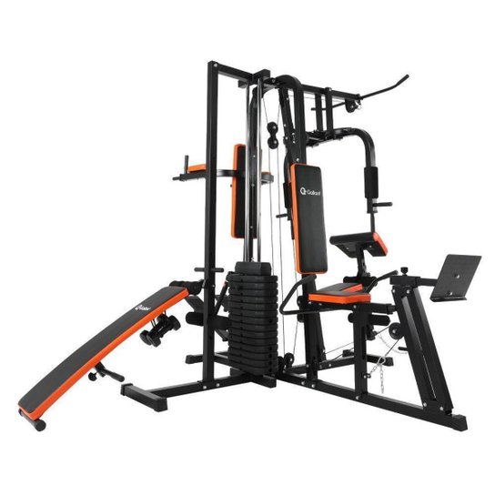 Multi Estação de Musculação Elite Pro Gallant 100kg Aparelho de Ginástica - Preto+Laranja Menor preço em Multi Estação de Musculação Elite Pro Gallant 100kg Aparelho de Ginástica - Preto+Laranja