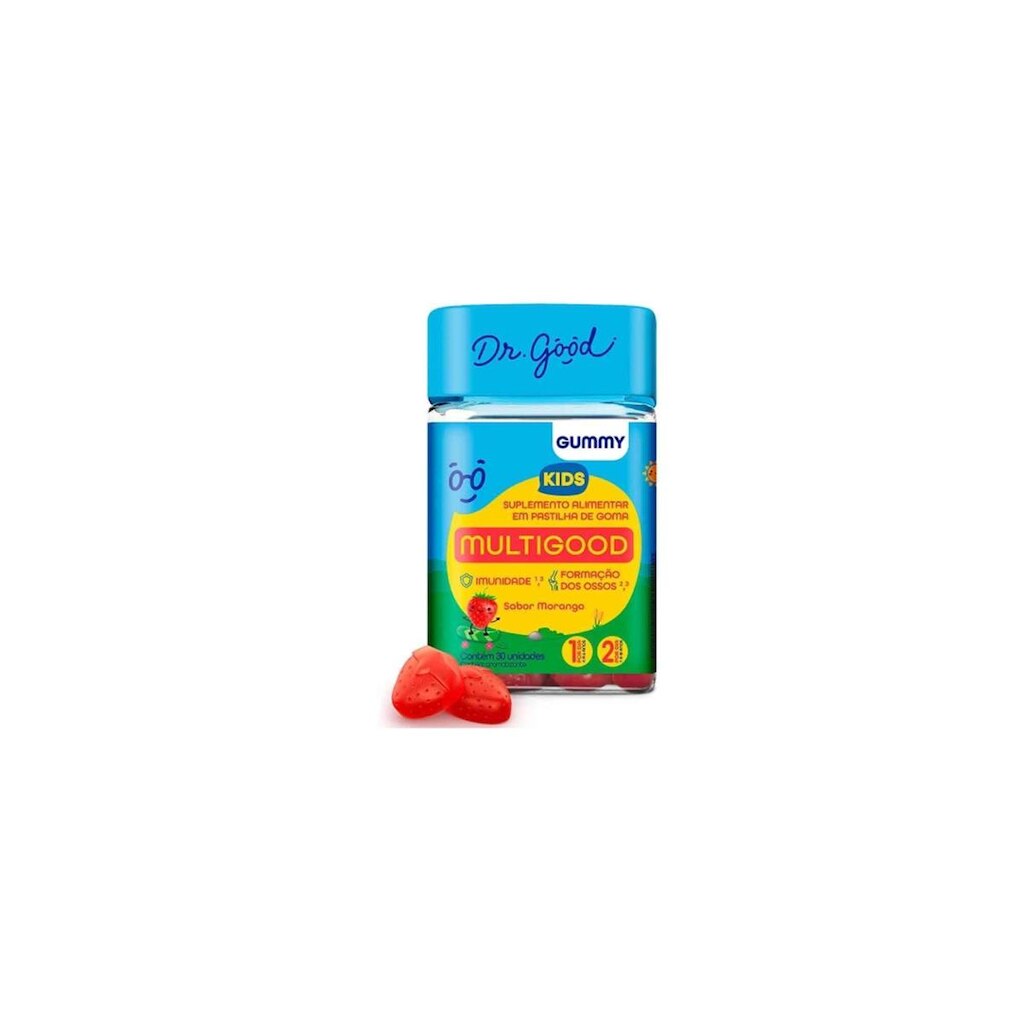 Multigood Fini Kids Sabor Morango 30 Gomas Dr Good