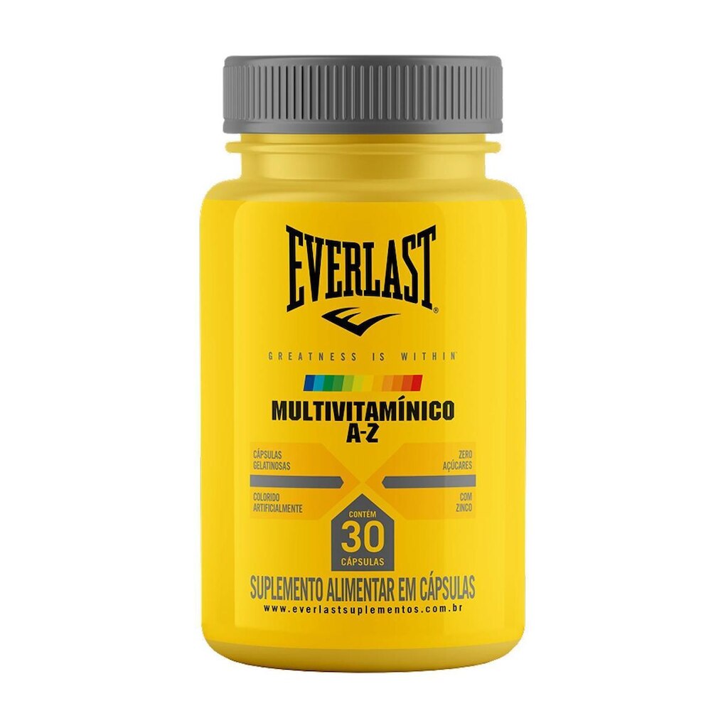 Multivitamínico AZ IDR 30 Cápsulas Everlast Suplementos