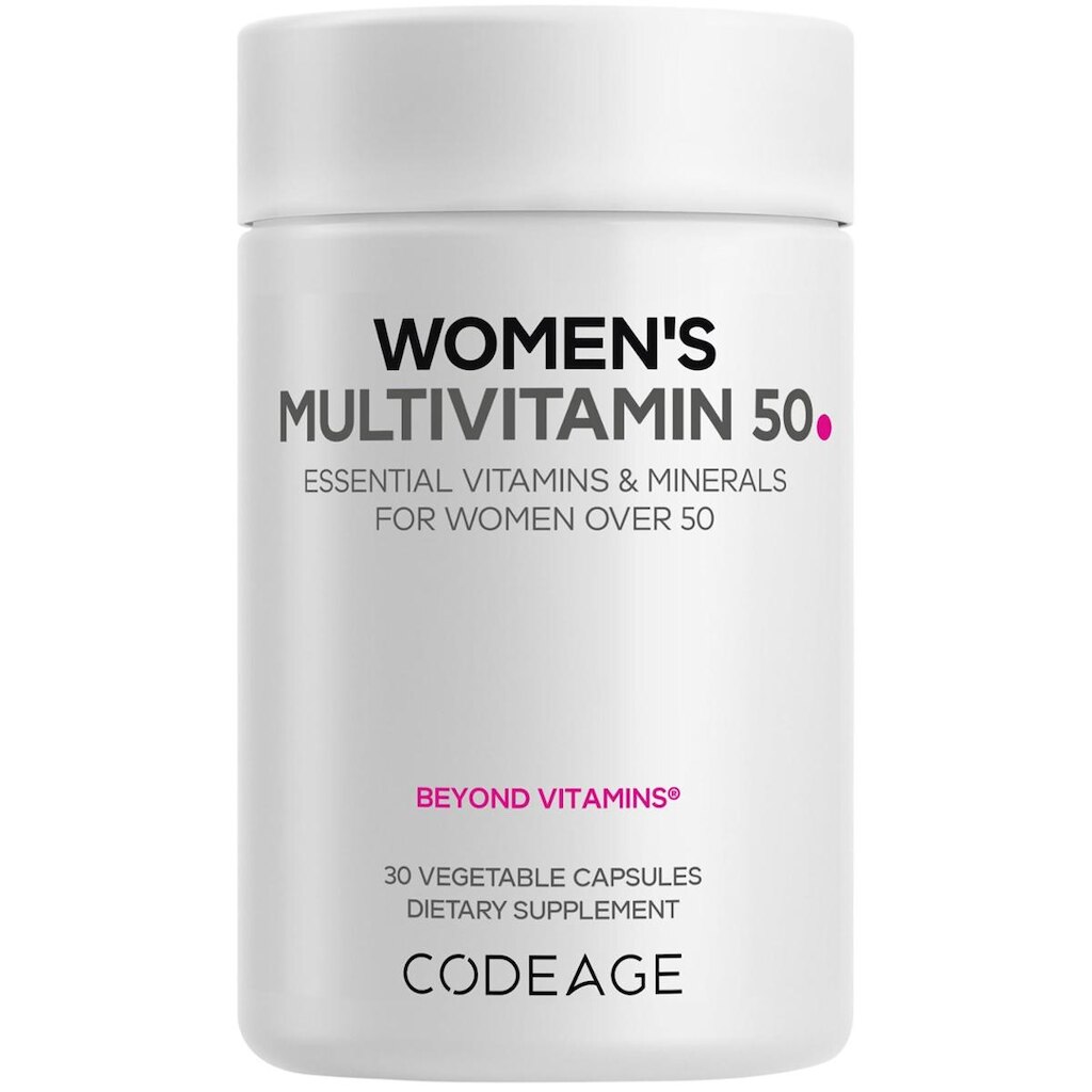 Multivitamínico Codeage para Mujeres 50, 30 Cápsulas, Libre de Gluten