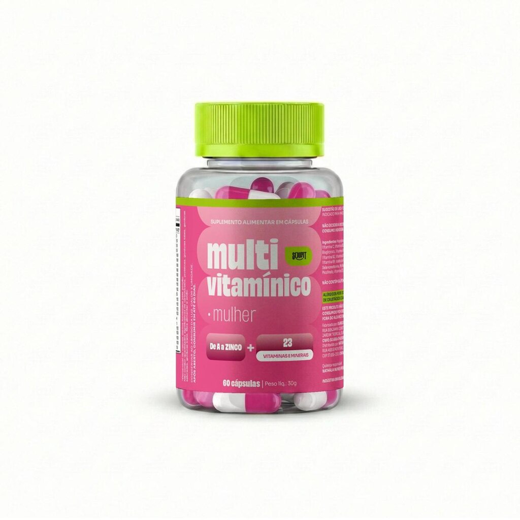 Multivitamínico Feminino 23 Vitaminas de A a Zinco 60 Cápsulas Soufit
