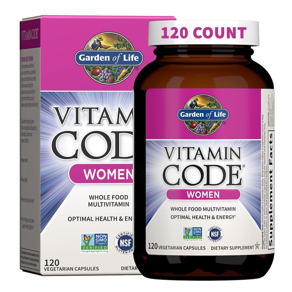 Multivitamínico Garden of Life Vitamin Code para mulheres 120 cápsulas