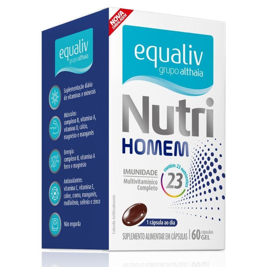 Multivitaminico Nutri Homem Imunidade 60 Caps - Equaliv