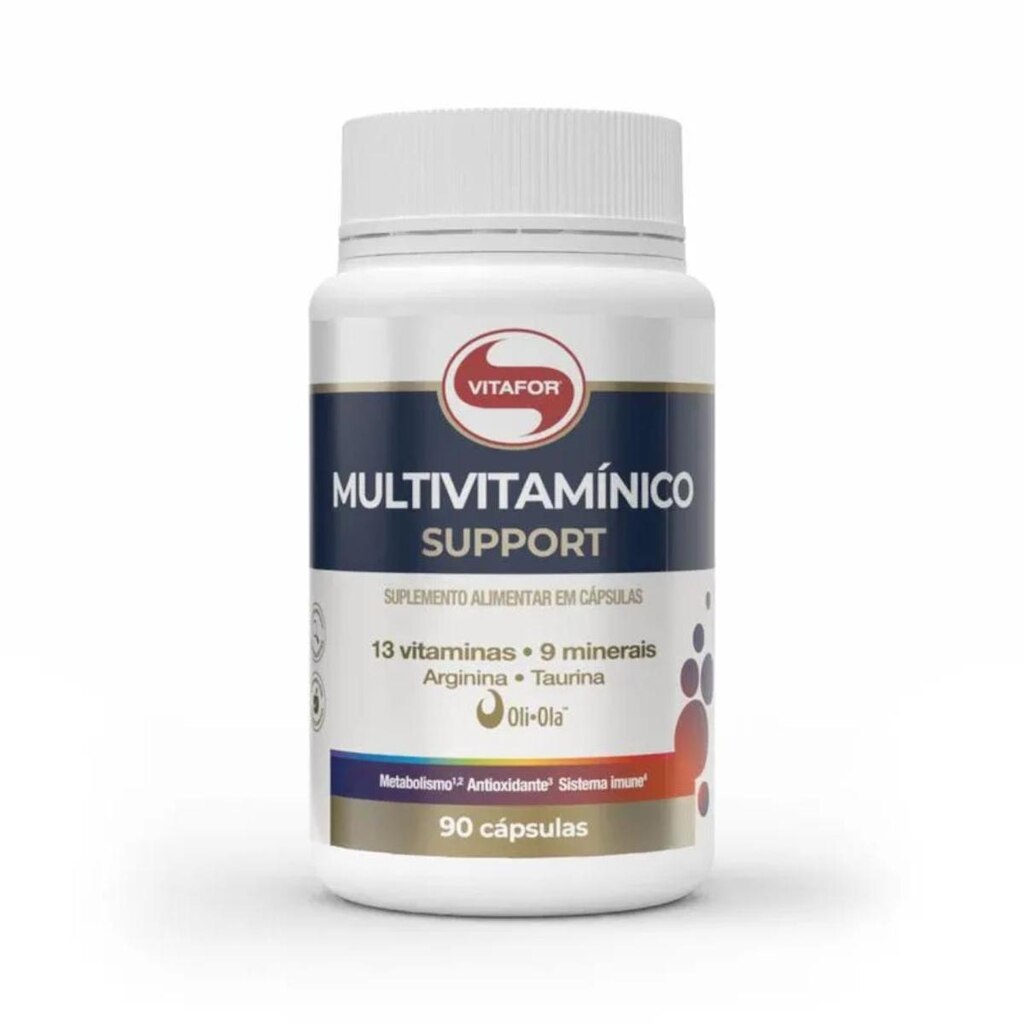 Multivitamínico Support Vitafor 90 Cápsulas com extrato de Oliva (Oli-Ola).