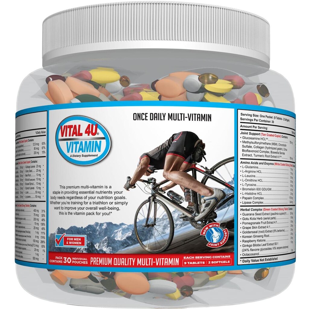 Multivitamínico VITAL 4U® Vitamin Premium para homens/mulheres 30 doses