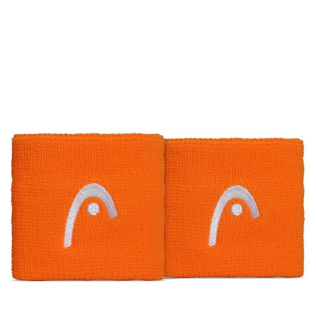 Munhequeira Head 2.5 Pequena Logo Laranja - Com 02 Unidades