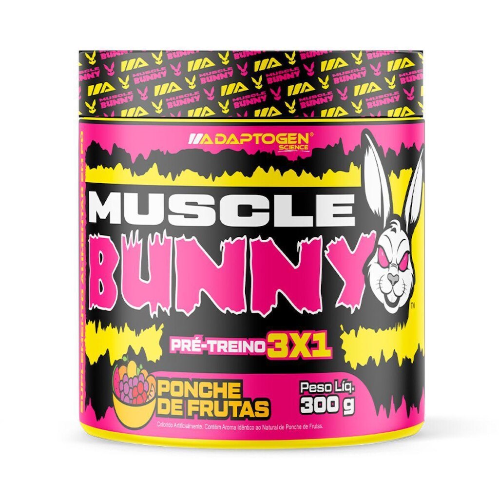 Muscle Bunny 3x1 Pré-Treino Termogênico Diurético Adaptogen