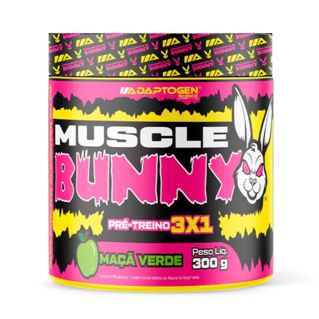 Muscle Bunny 3x1 Pré-Treino Termogênico Diurético Adaptogen