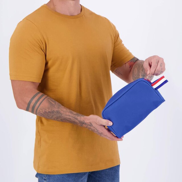 Necessaire Fortaleza Nylon Azul e Vermelho