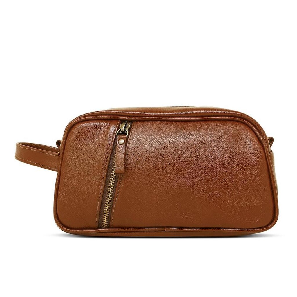 Necessaire Relicário Couro Texas - Marrom Café