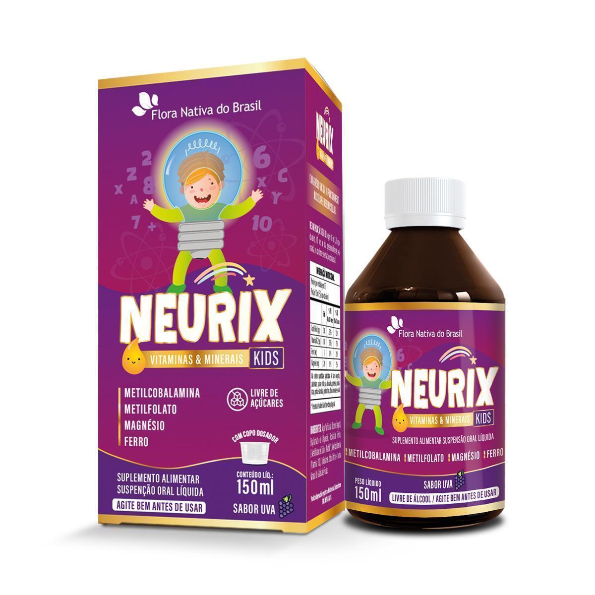 Neurix - Metilcobalamina + Metilfolato + Magnésio + Ferro 150ml Flora Nativa