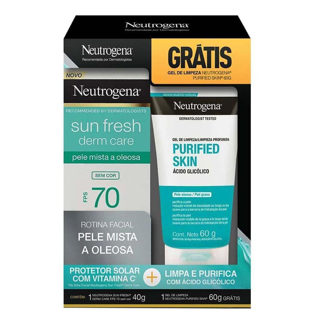 Neutrogena Kit - Protetor Solar + Gel de Limpeza Kit