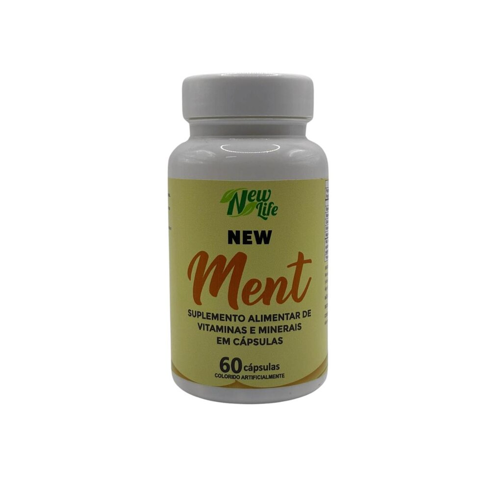 New Ment Magnésio Cálcio Vitamina D K2 | 60 Cápsulas