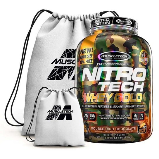 Nitro Tech 100% Whey Gold 2.5Kg + Mochila - Muscletech (Double Rich Chocolate) é boa?