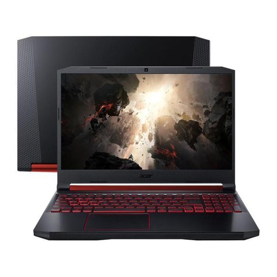 Notebook Gamer Acer Nitro 5 AN515-54-581U Intel - Core I5 8GB 1TB 128GB SSD 15,6” NVIDIA GTX 1050 - Preto+Vermelho