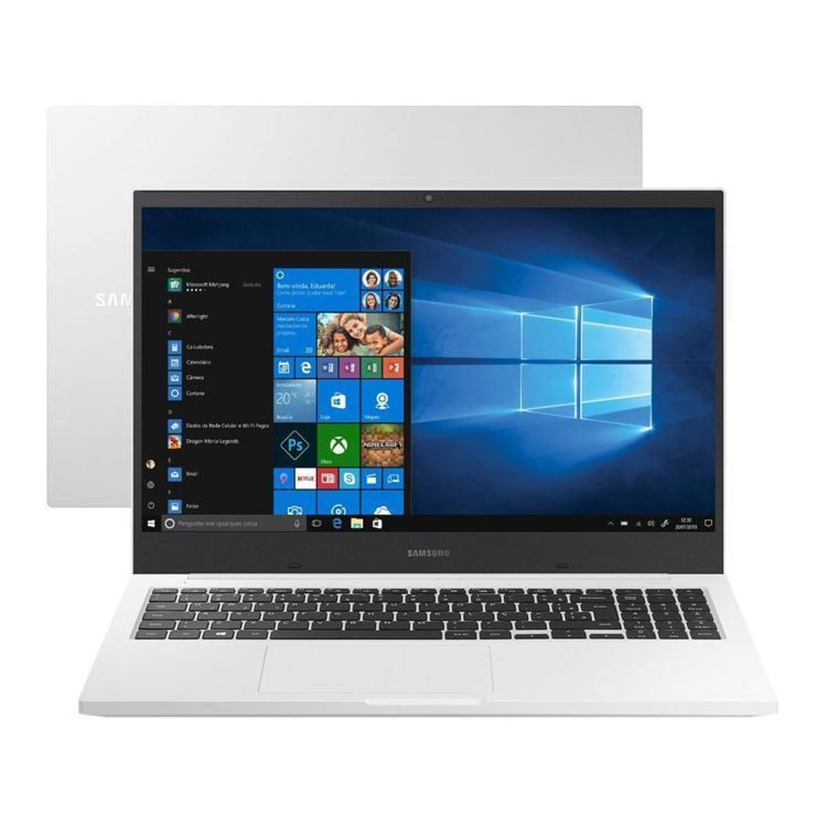 Notebook Samsung Book E20 Intel Celeron DualCore Branco Netshoes