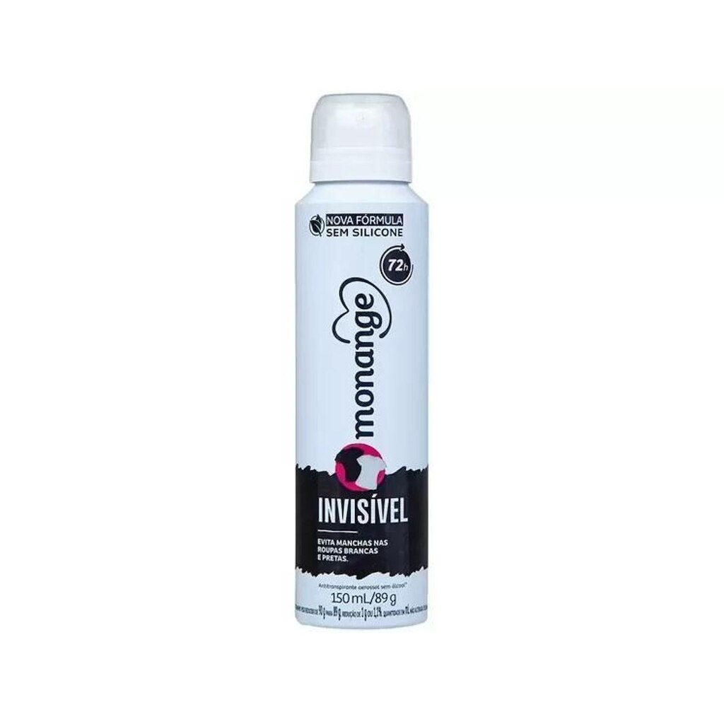 ntitranspirante erossol Invisível Evita Manchas 150ml Monange