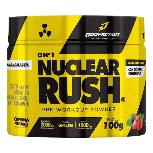 Nuclear Rush - Pré Treino 2000mg Beta Alanina - Body Action é boa?