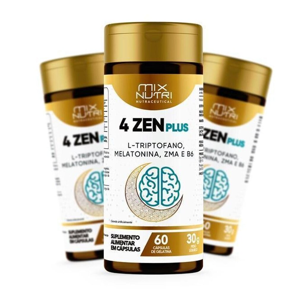 Nutraceutical 4 Zen Plus - 60 Caps - 30g - Mix Nutri