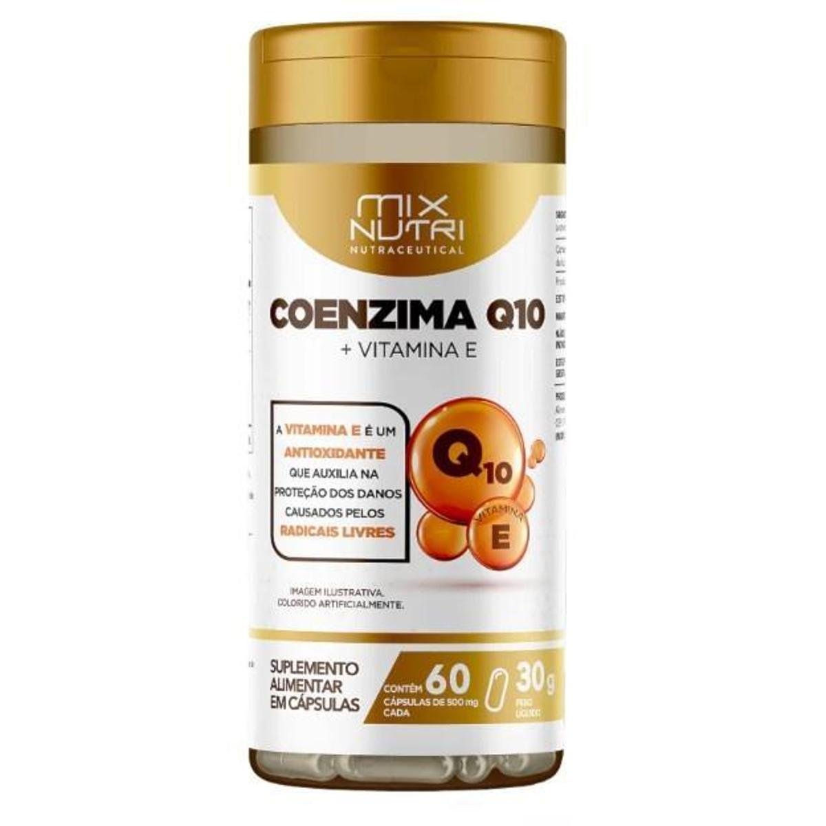 Nutraceutical Coenzima Q10 + Vitamina E - 60 Caps - Mix Nutri