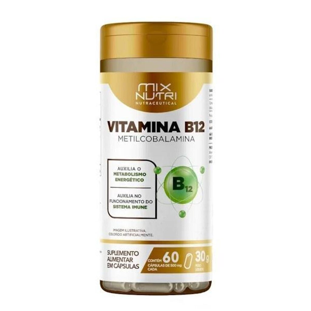 Nutraceutical Vitamina B12 (Metilcobalamina) - 60 Caps - Mix Nutri