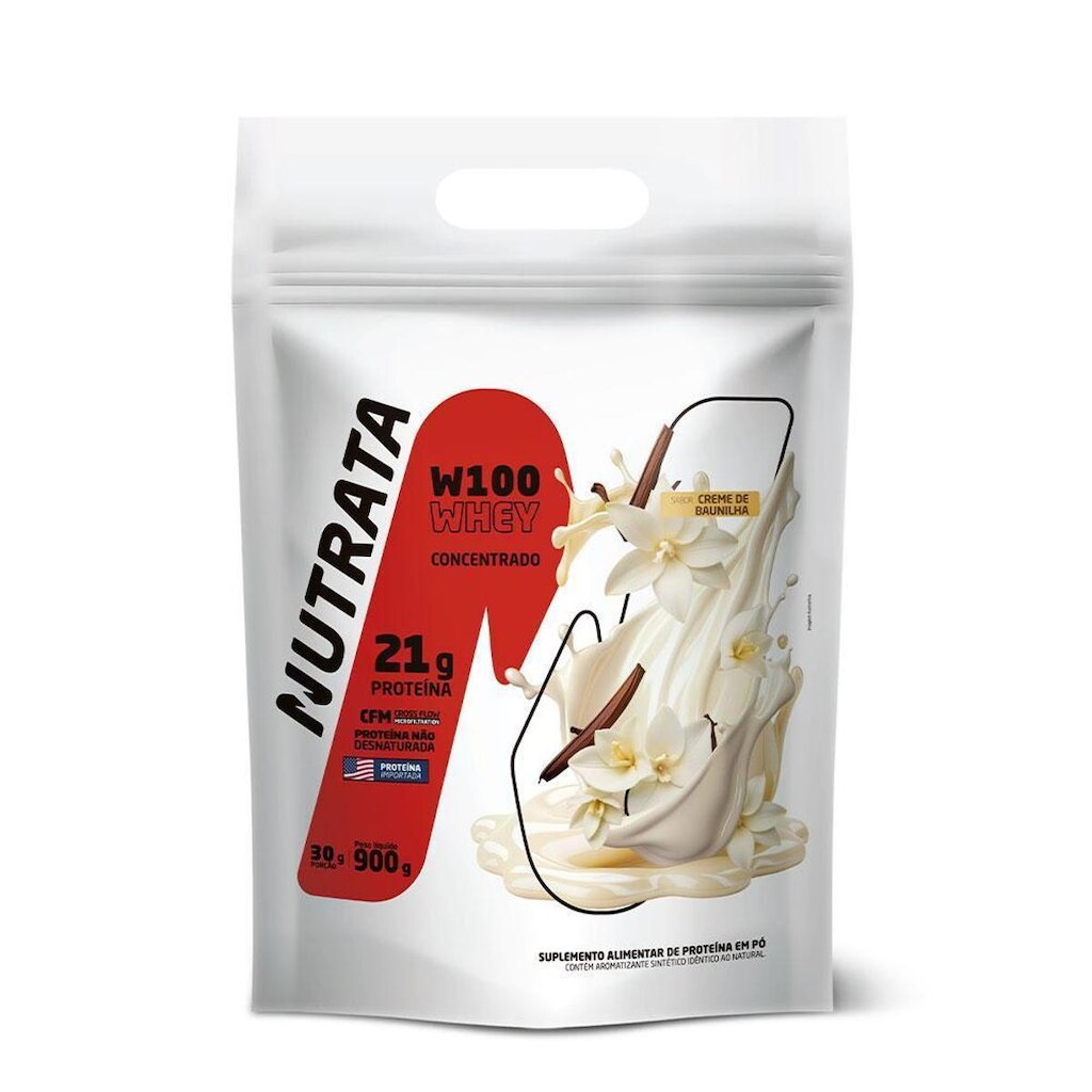 Nutrata W100 Whey Concentrado 900g refil
