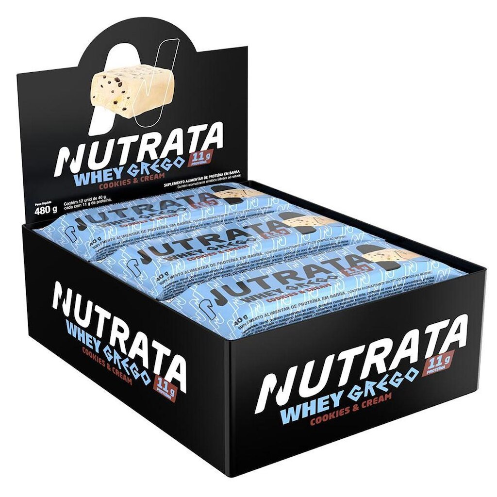 Nutrata Whey Grego 40g Display c/12 Barras