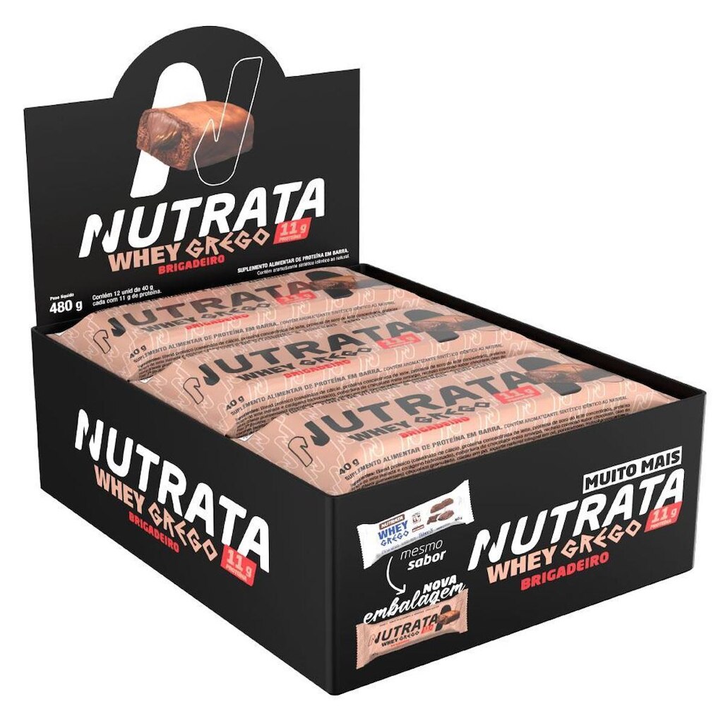 Nutrata Whey Grego 40g Display c/12 Barras