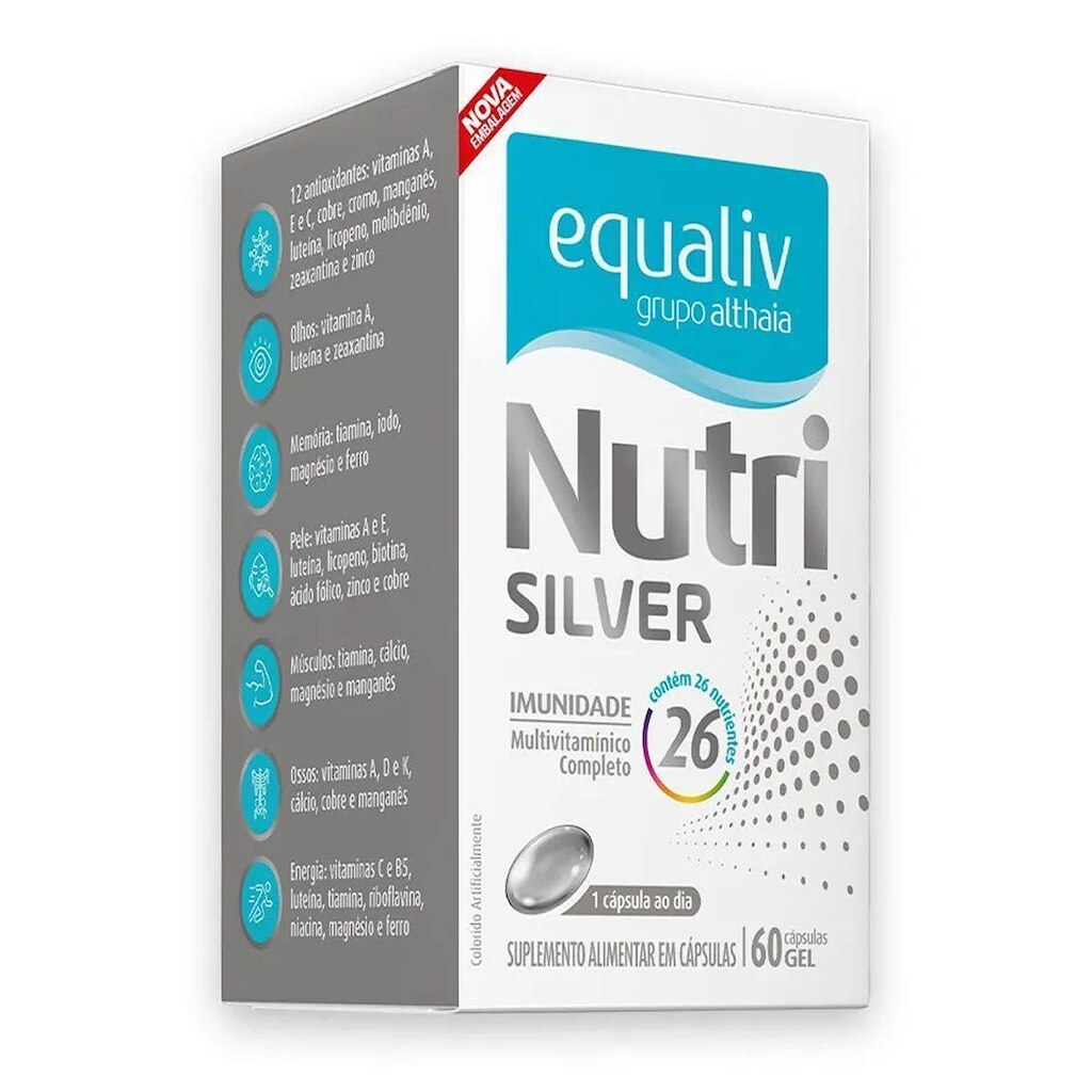 Nutri Silver - 60 Cápsulas Gelatinosas - Equaliv