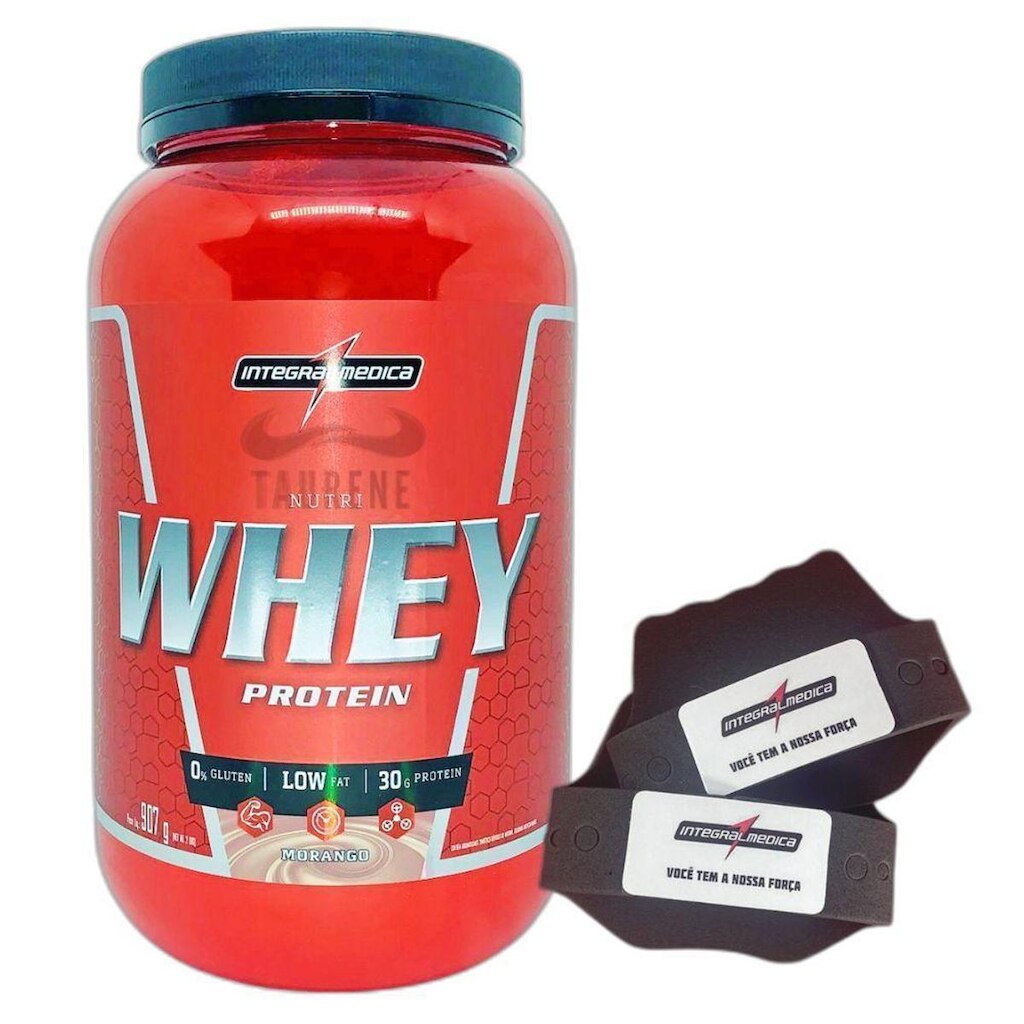 Nutri Whey Isolado Hidro Morango 900g + Luva Integral