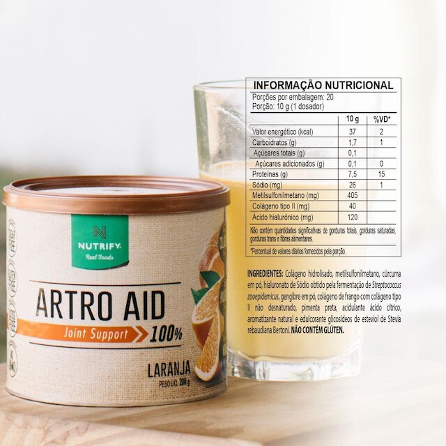 Nutrify Artro Aid Colágeno Tipo 1 e 2 com Ácido Hialurônico