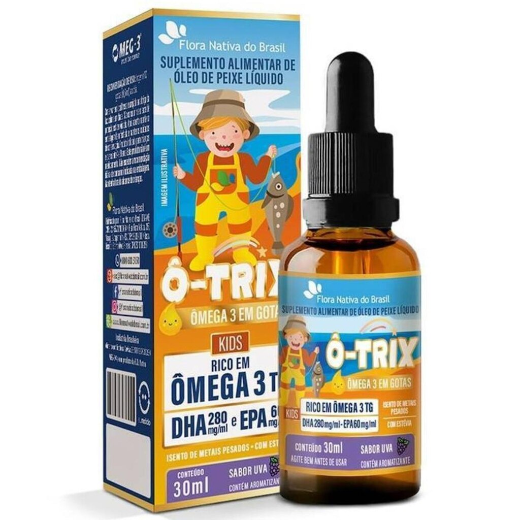 O-TRIX (Ômega 3) Kids 30ml Sabor Uva Flora Nativa