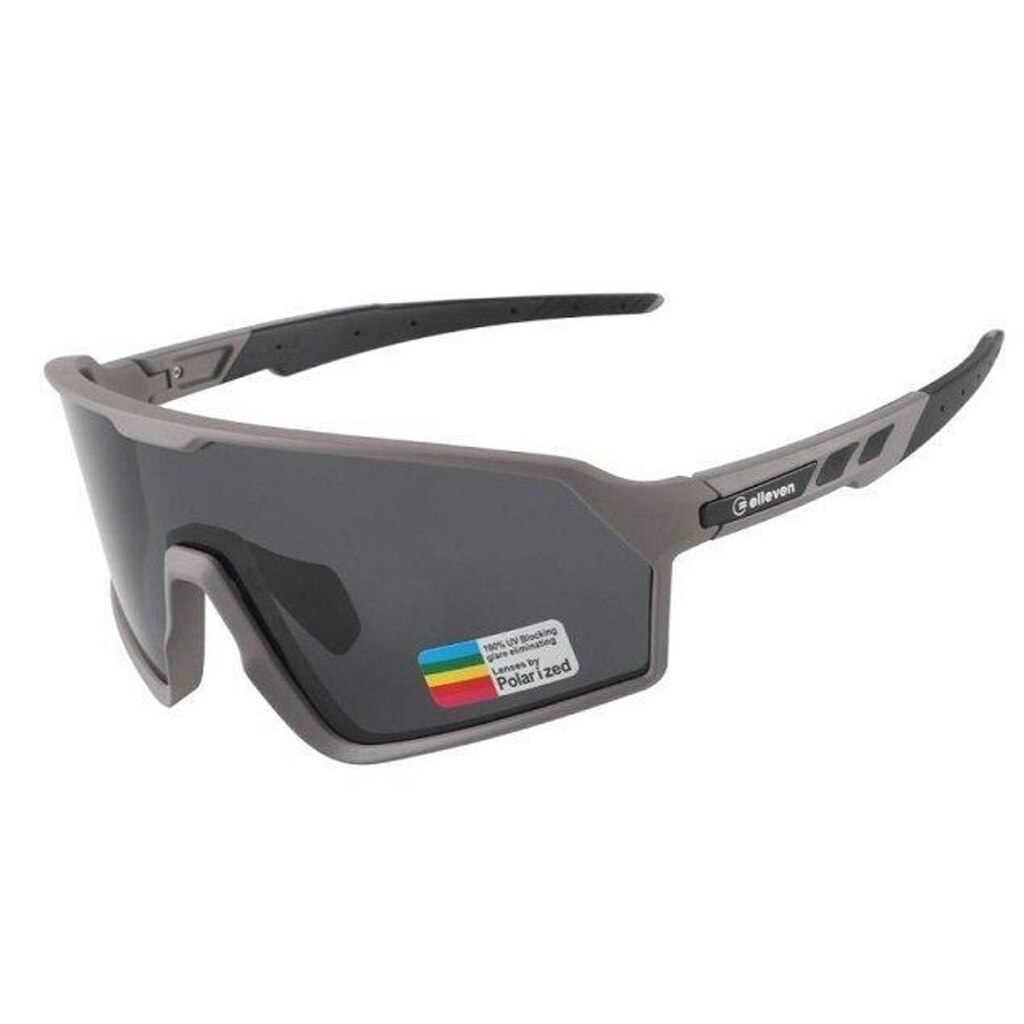 Oculos Ciclismo TR90 El652 Polarizada - ELLEVEN Cinza com Preto