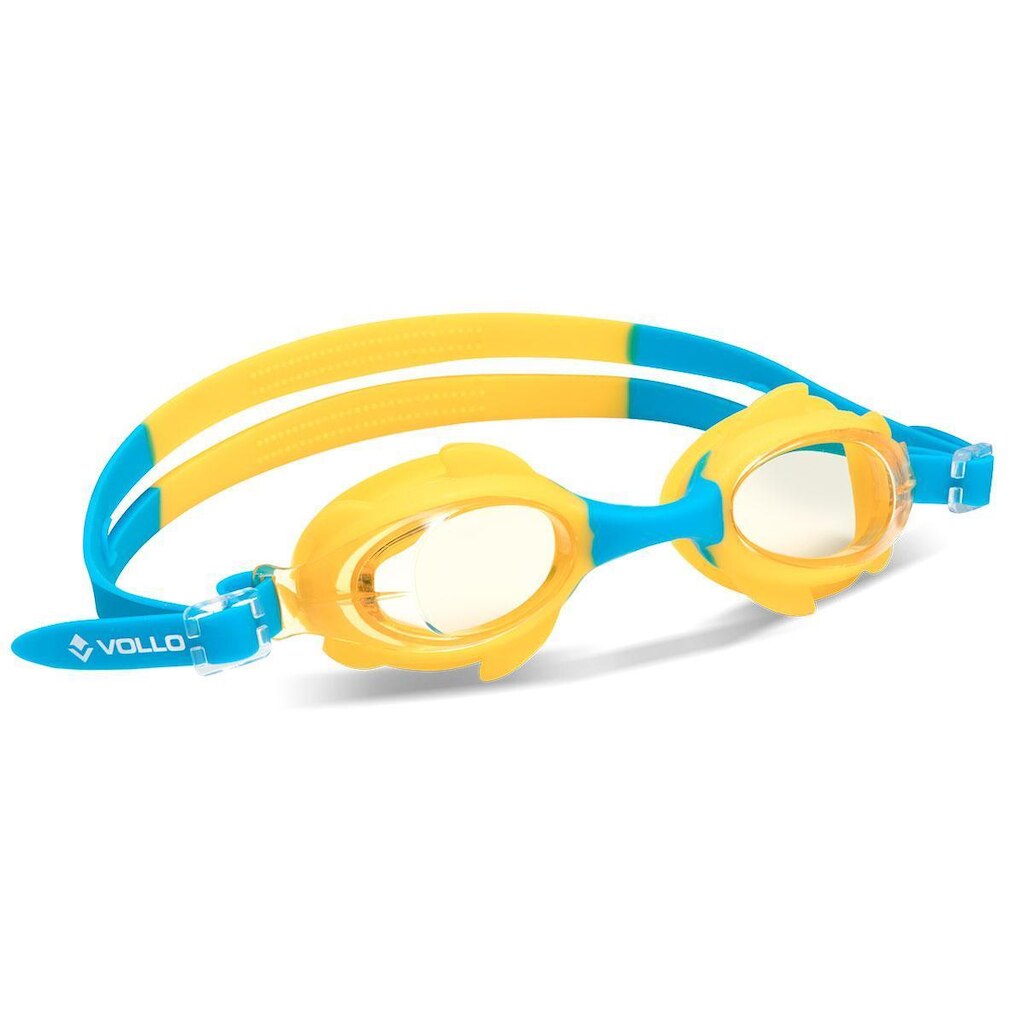Óculos de Natação Infantil Shark Fin Azul e Amarelo Vollo