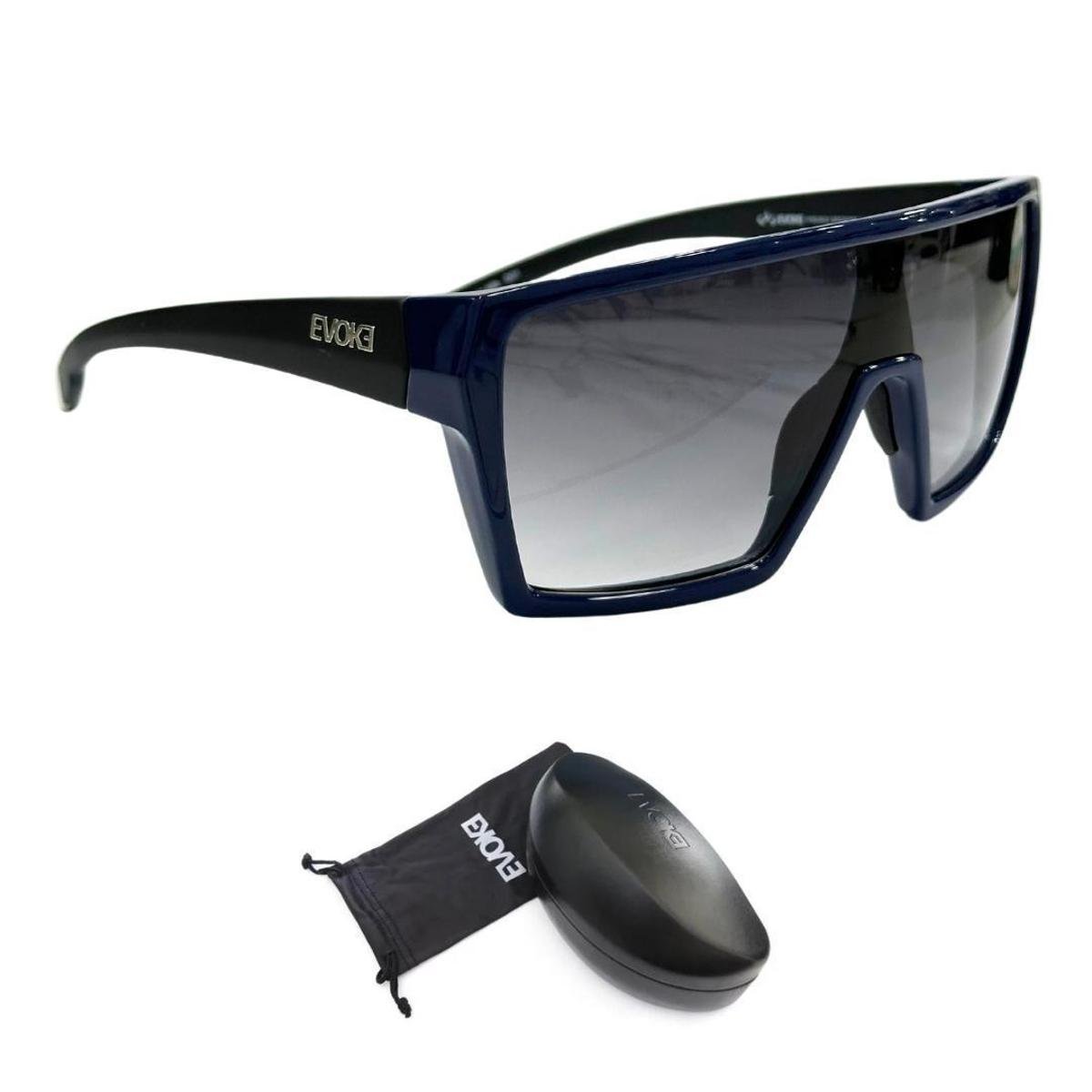 Óculos de Sol Evoke Bionic Alfa D01 Blue Shine Black Silver